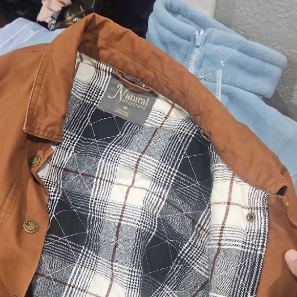 Natural Reflections Checkered Jacket with Brown Highlights - Picture 3 of 15